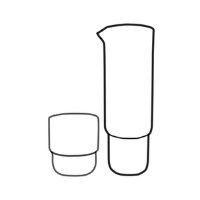 Graphic of glass carafe and tumbler